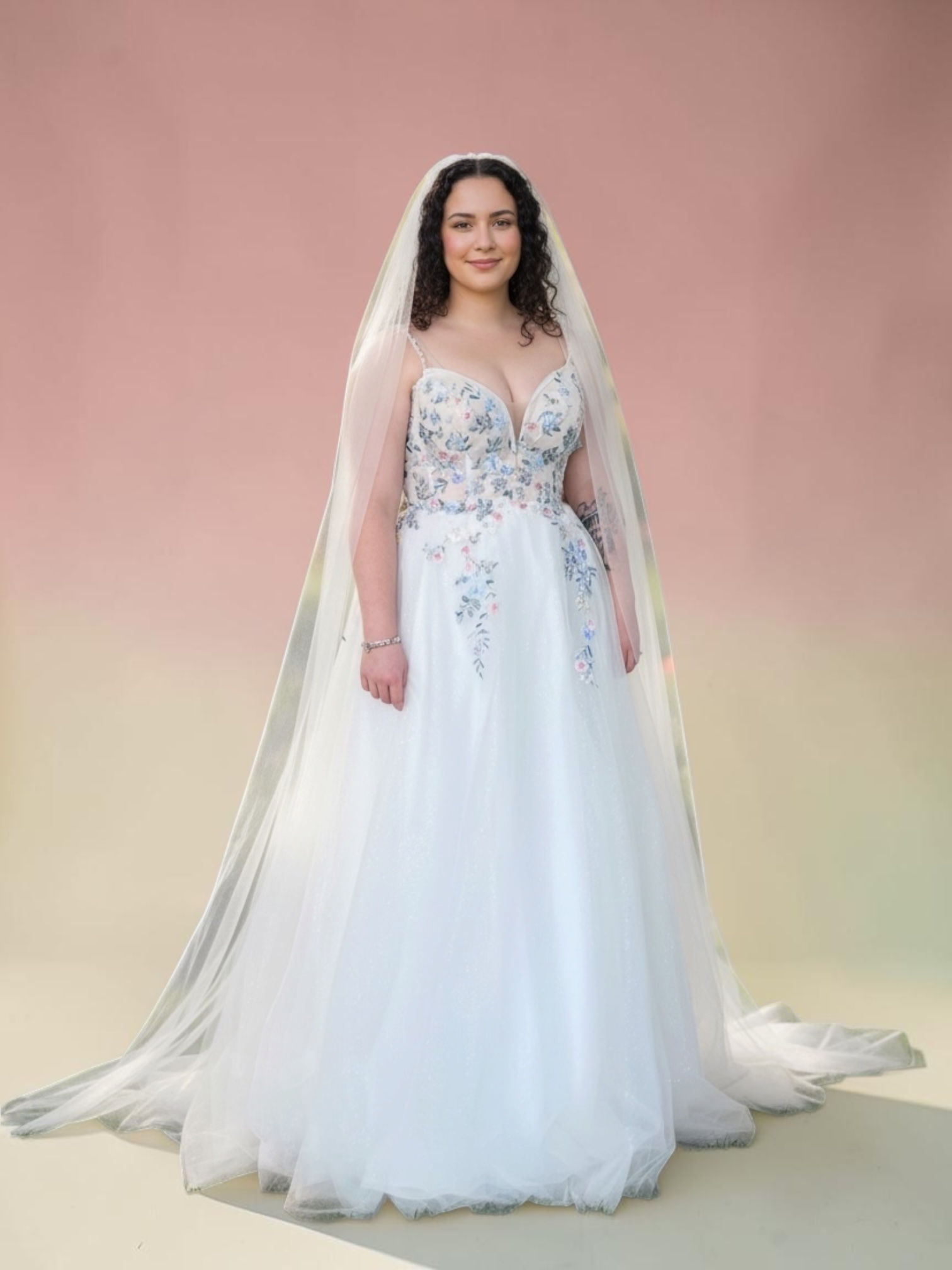 Private Label 3104 Floral wedding dress size 14