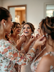 Happy bride on her wedding day