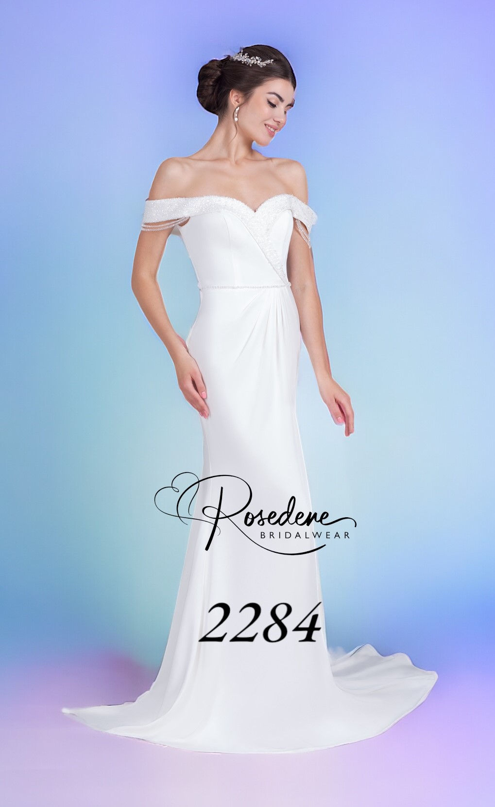 Gino Cerruti Lenovia 2284L wedding dress in Ivory heavy stretch crepe in size 10