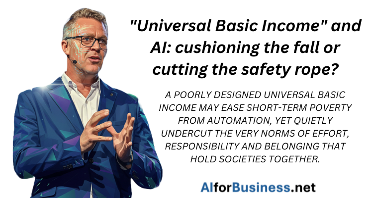 "Universal Basic Income" and AI: cushioning the fall or cutting the safety rope?