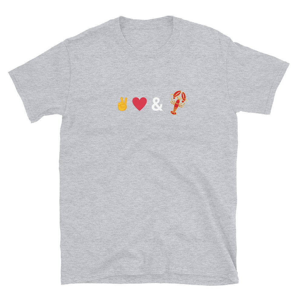 Thumbnail: Peace Love & Crawfish Short-Sleeve Unisex T-Shirt