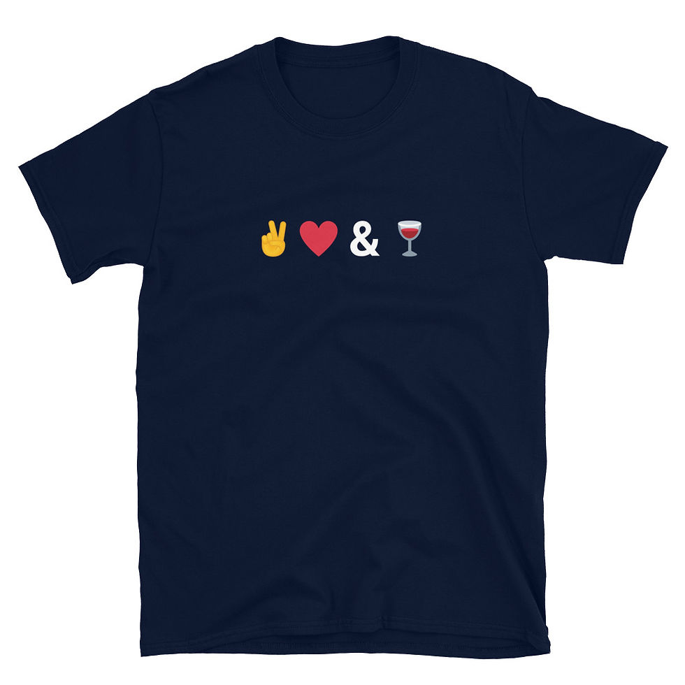 Thumbnail: Peace Love & Wine Short-Sleeve Unisex T-Shirt