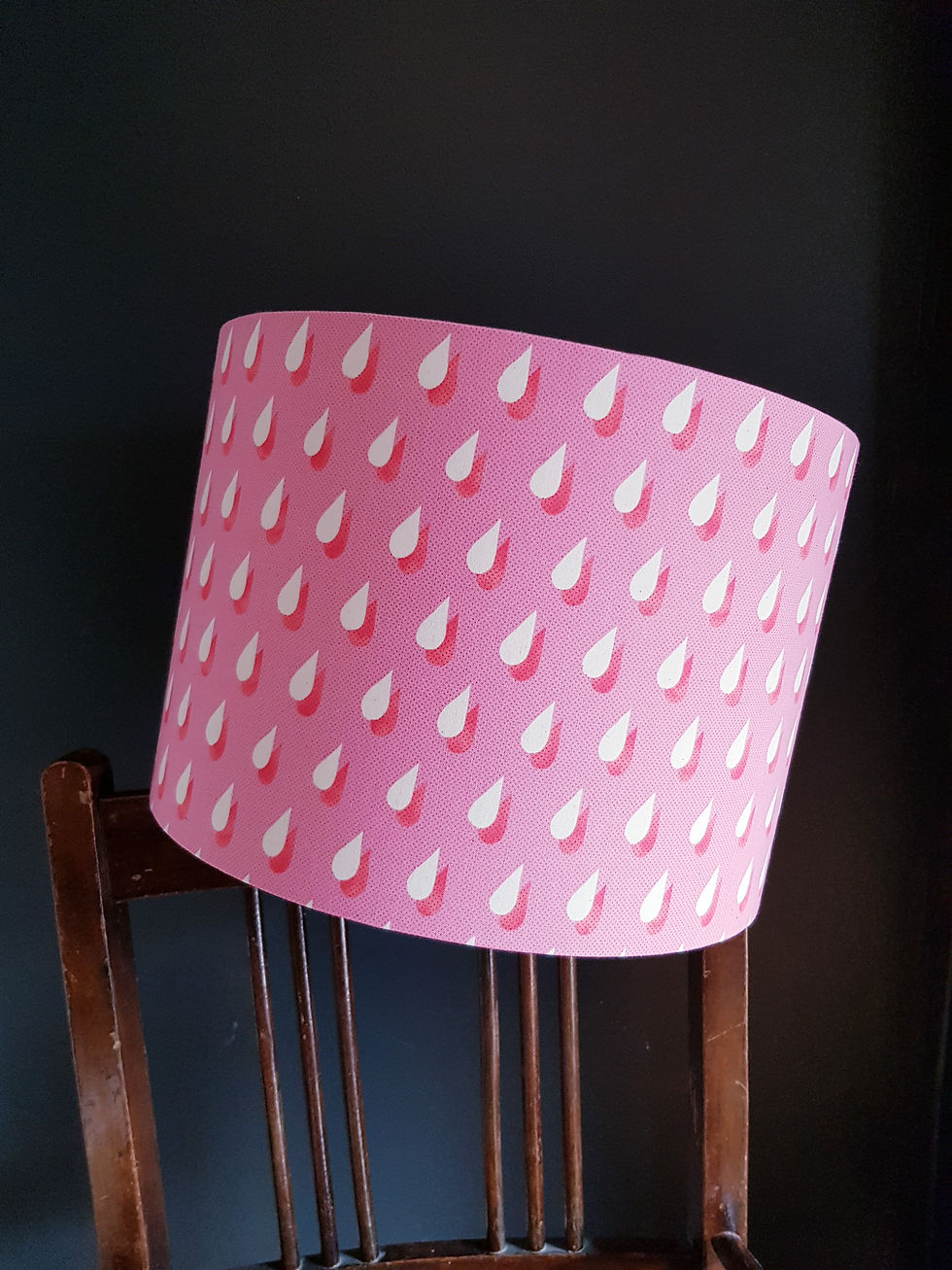 Thumbnail: Handmade Drum Lampshade in Bubblegum Splash