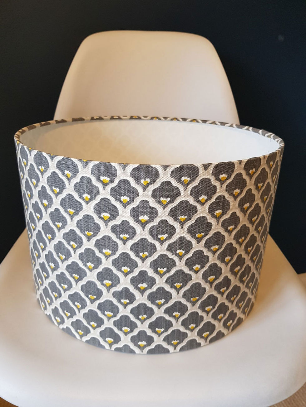 Thumbnail: Handmade Drum Lampshade in Sensu Charcoal