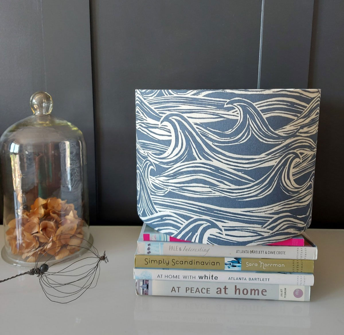 Ink & White Surf Lampshade