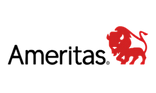 Red silhouette of a bison on a black background