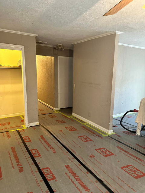 New vinyl flooring installed by Medina Brother's Roofing & Construction LLC in Altus, OK.