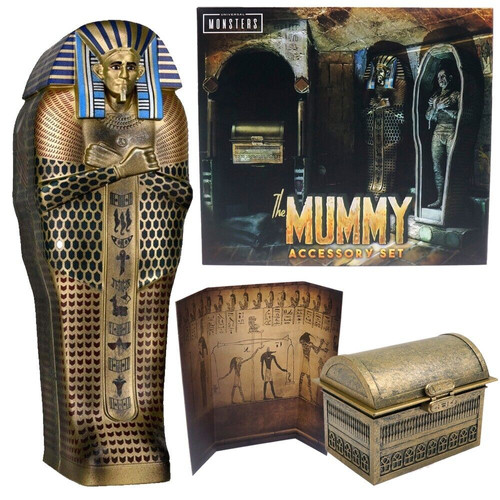 セット NECA MUMMY ミイラ男×アクセサリーパック棺 開封済 セット NECA MUMMY ミイラ男×アクセサリーパック棺 開封済