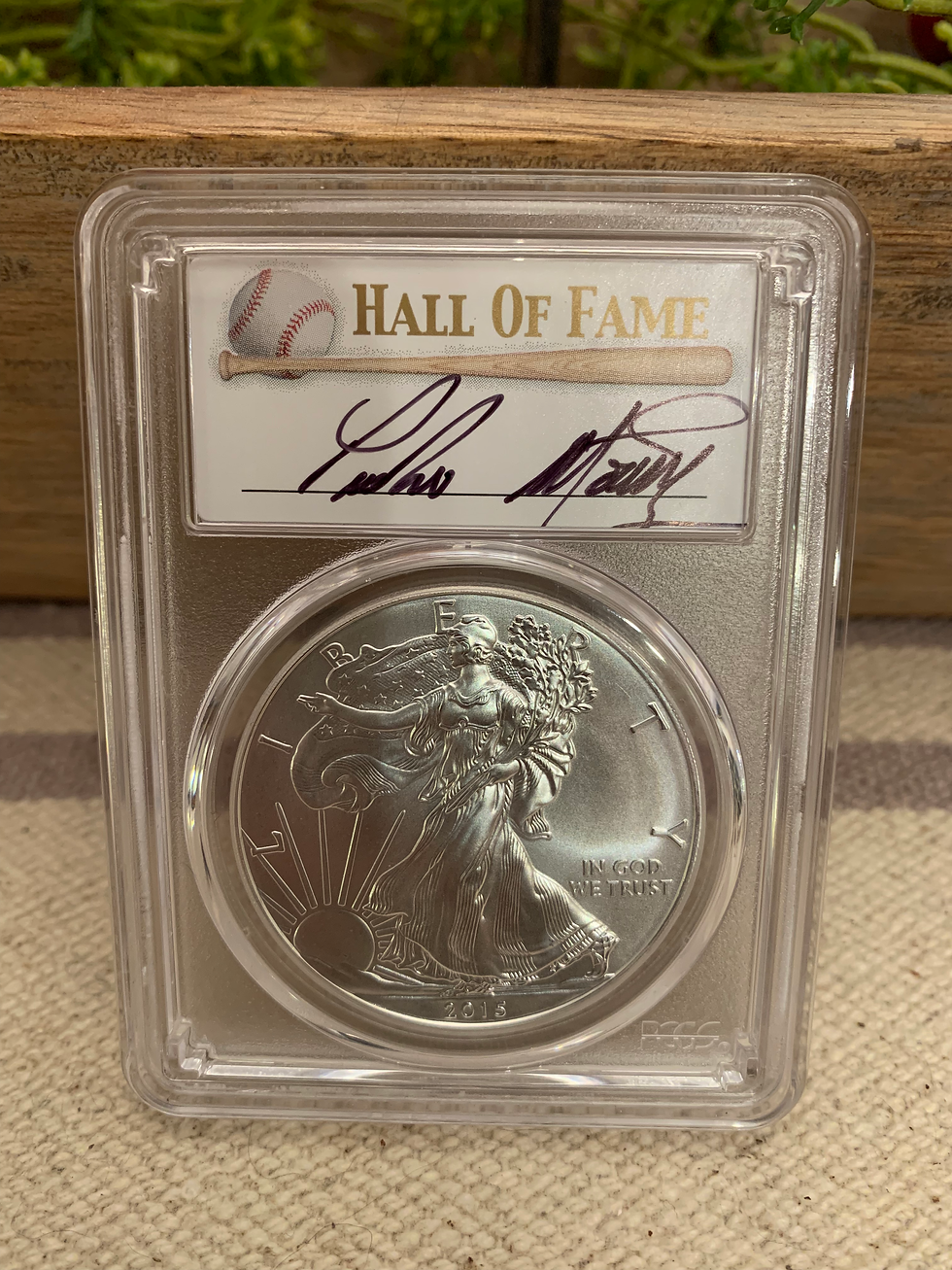 Thumbnail: 2015 Pedro Martinez signed American Silver Eagle