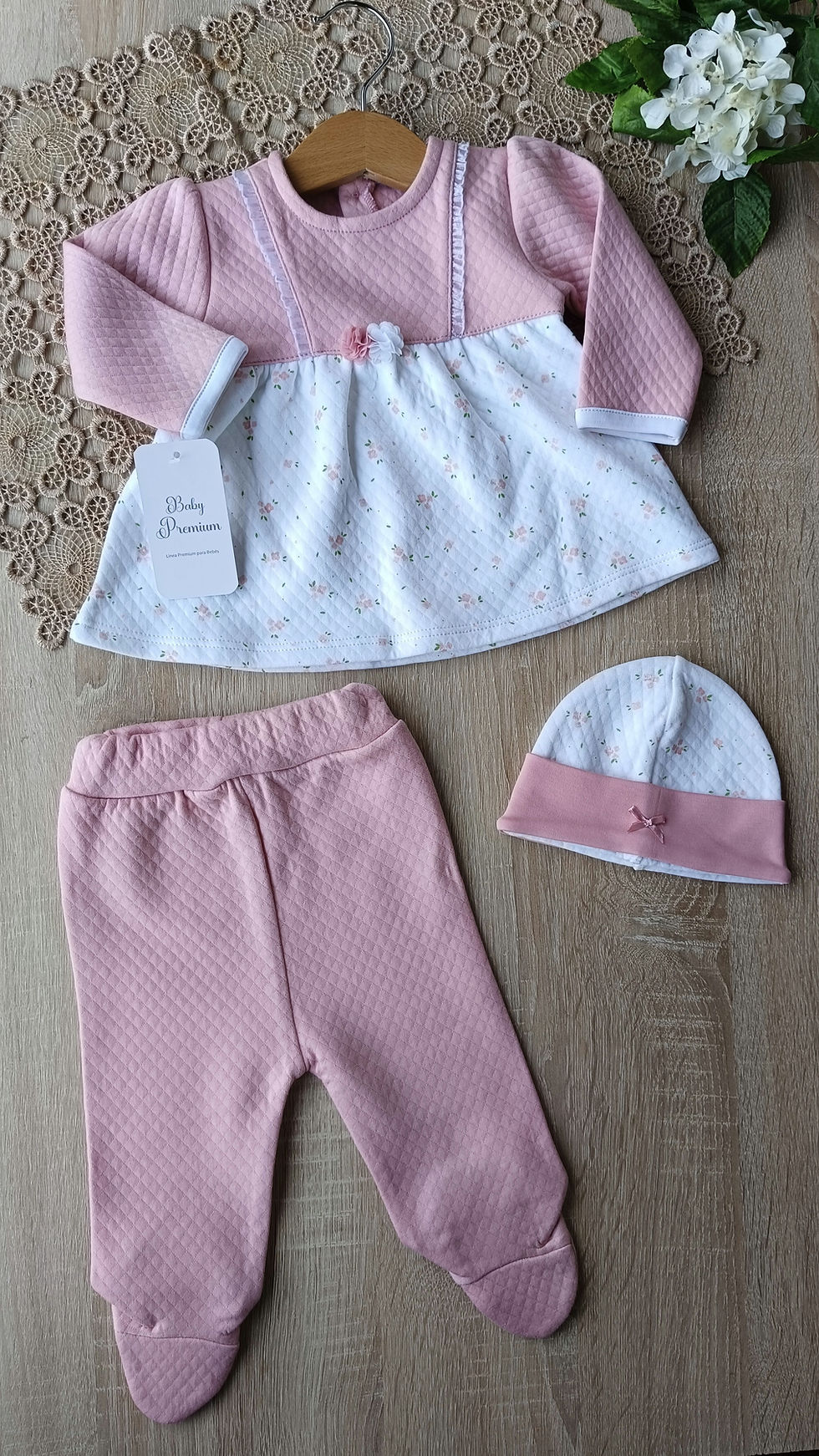 Miniatura: Conjunto Palo de Rosa y blanco