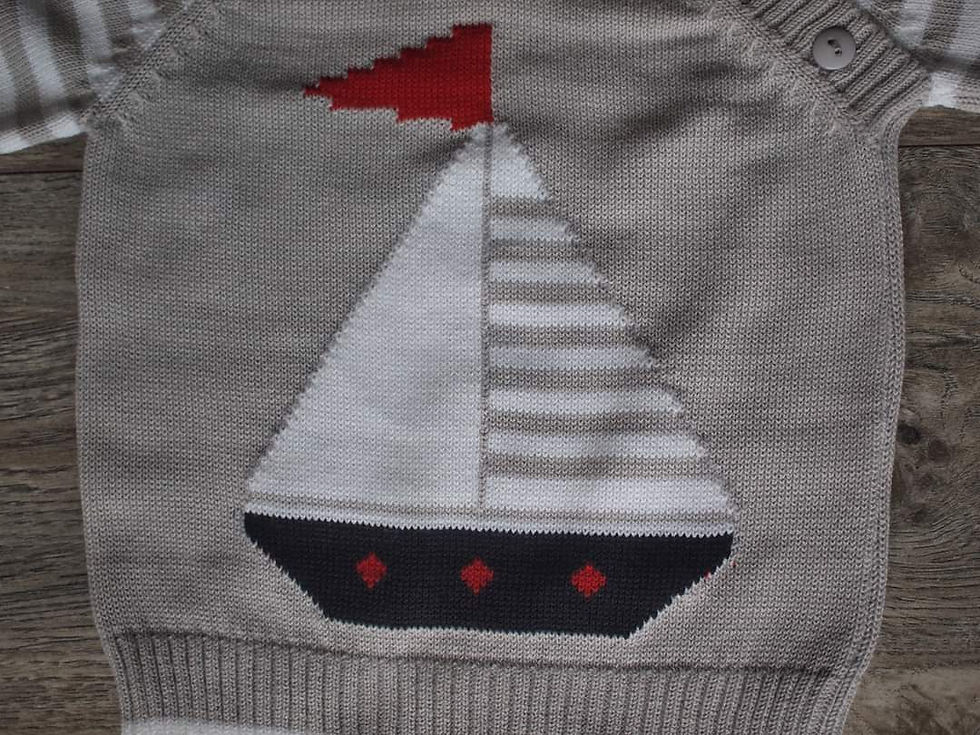 Miniatura: Conjunto velero gris 