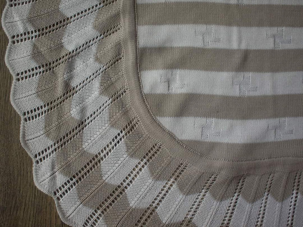 Miniatura: Cobija raya gris y blanco 