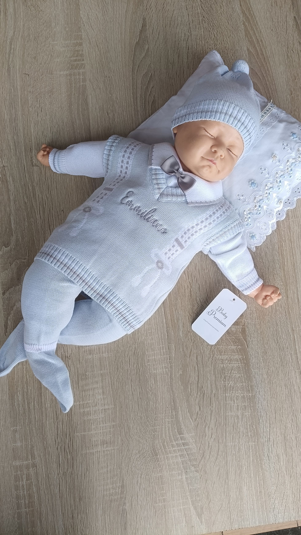 Miniatura: Conjunto Ignacio celeste y gris 