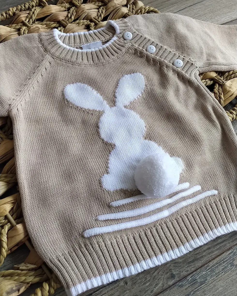 Miniatura: Conjunto dulce conejito camel