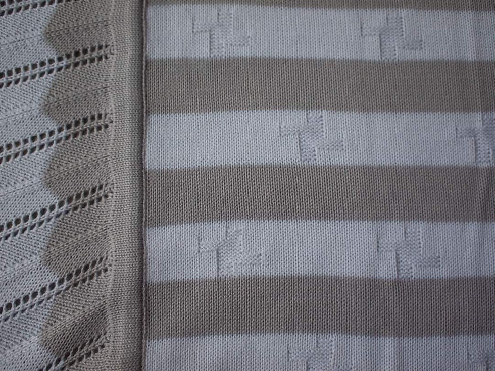 Miniatura: Cobija raya gris y blanco 