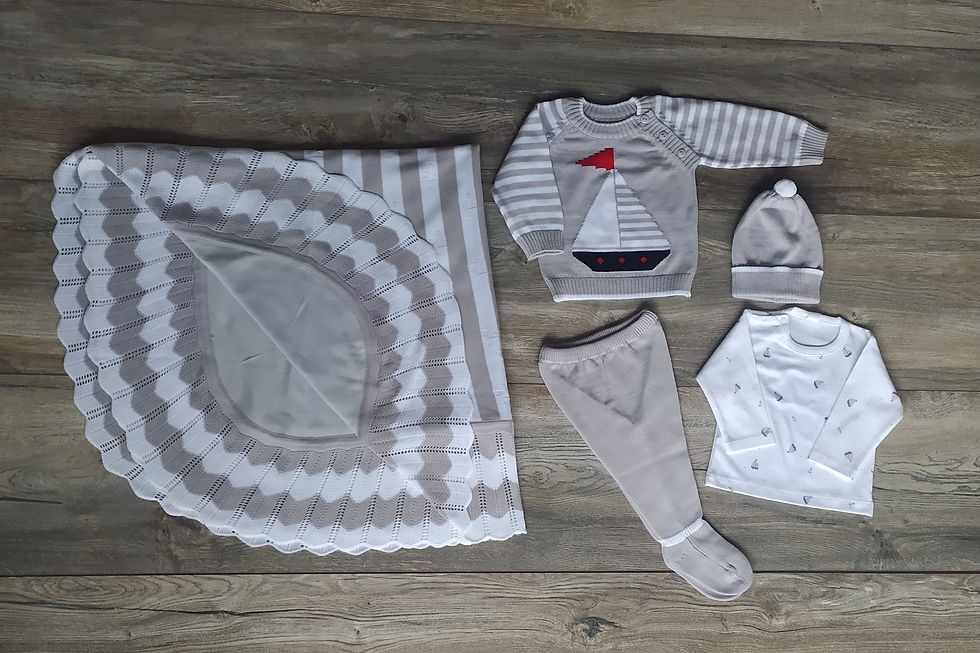 Miniatura: Conjunto velero gris 