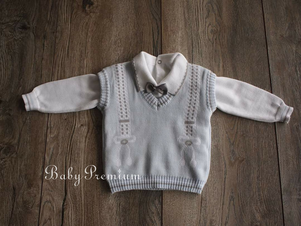 Miniatura: Conjunto Ignacio celeste y gris 