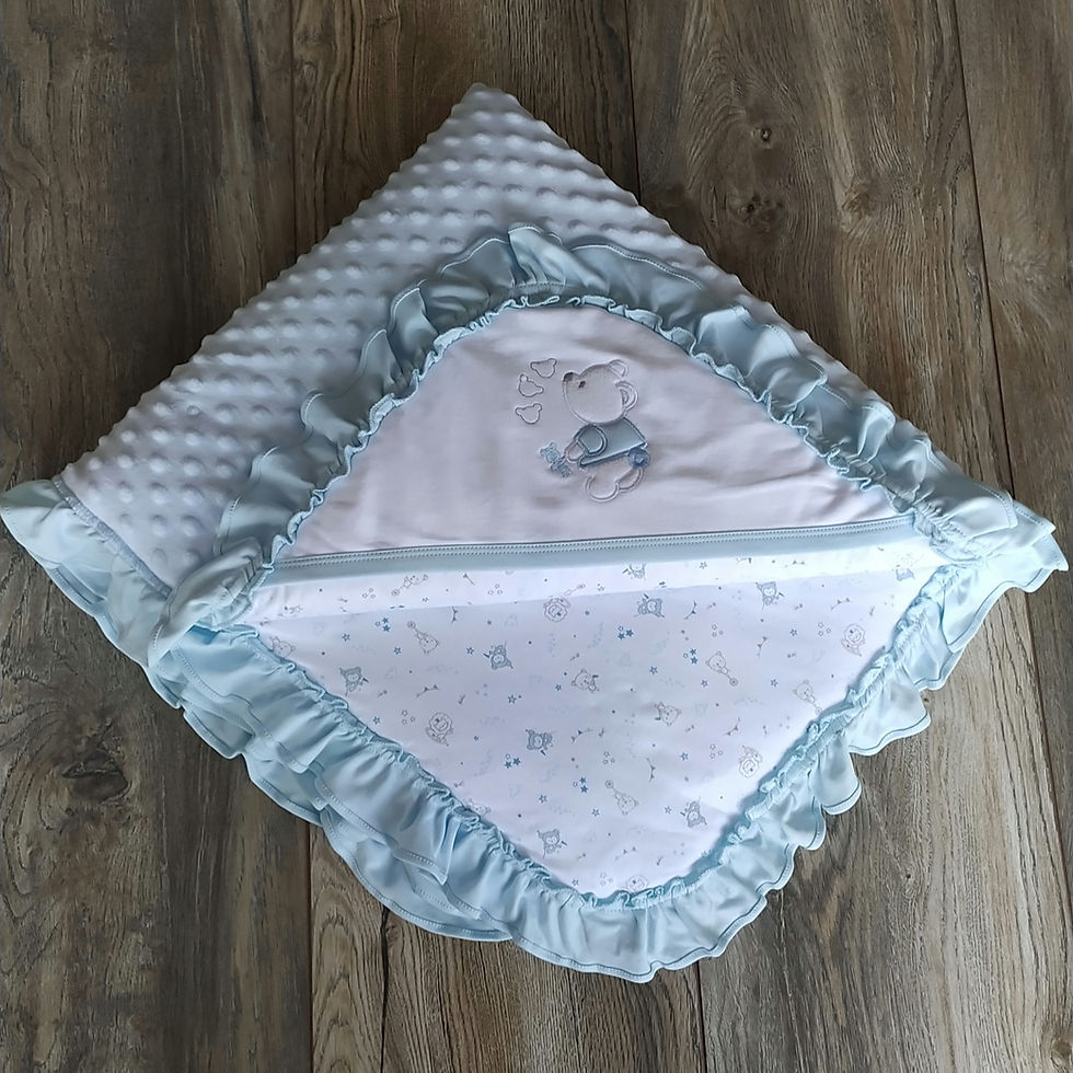 Miniatura: Cobija burbujita celeste 