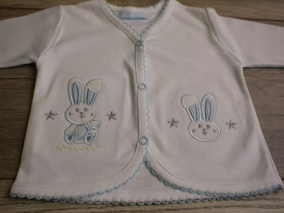 Miniatura: Ajuar Bunny blanco y celeste