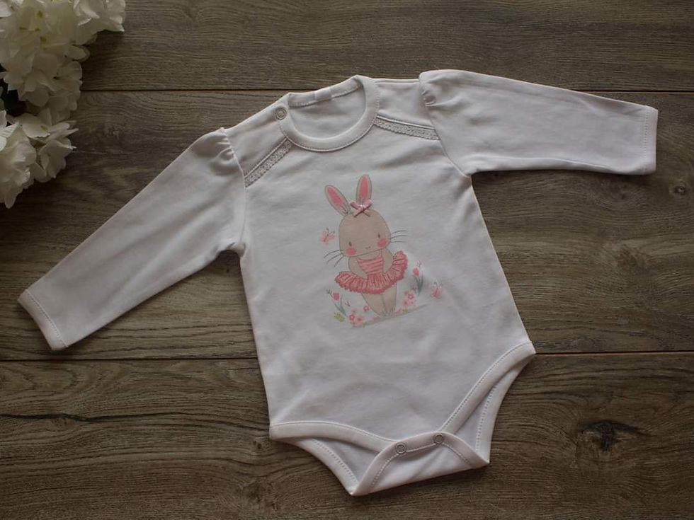 Miniatura: Conjunto coneja bailarina blanco y rosa 