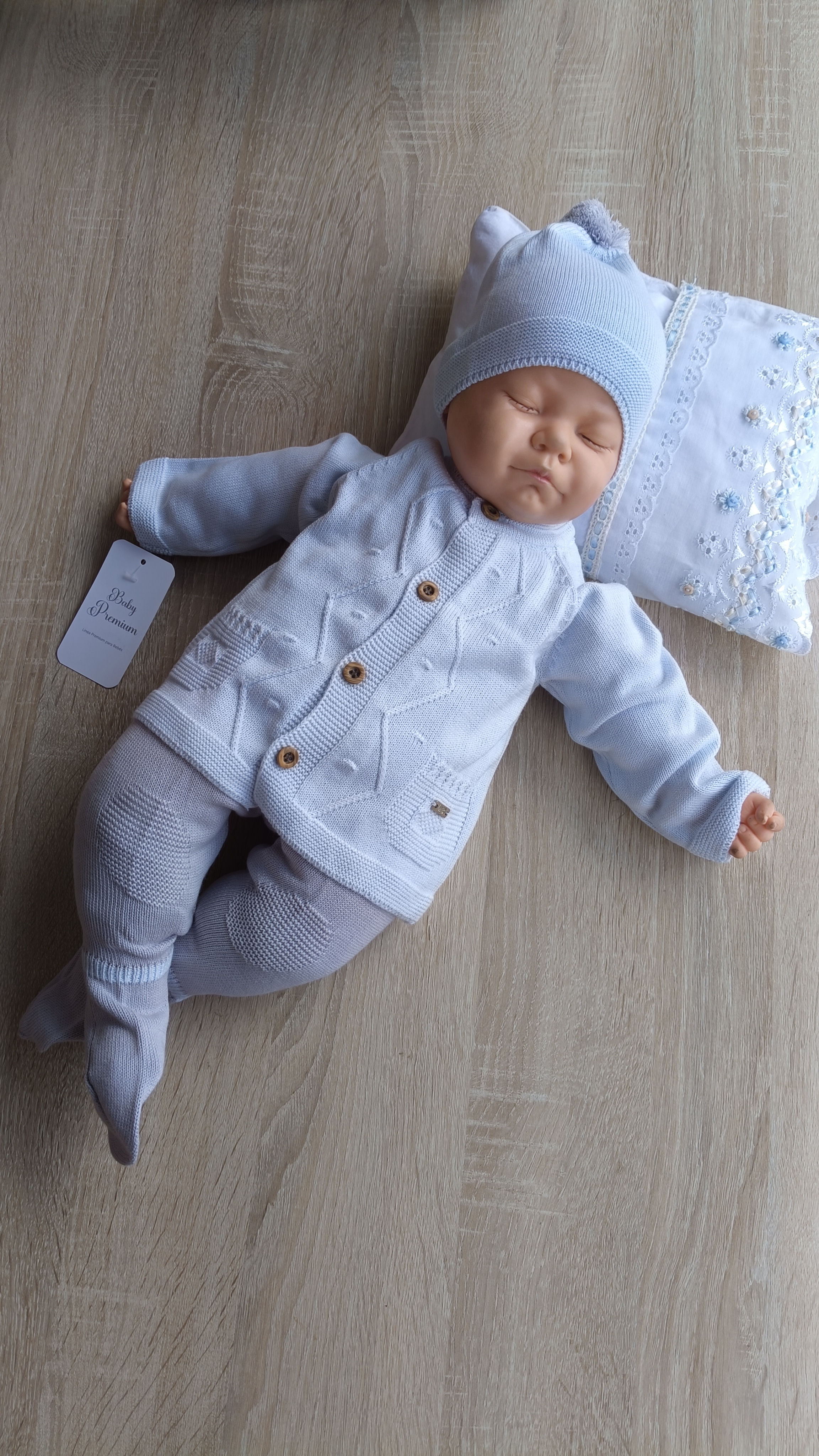 Conjunto Mateo celeste y gris