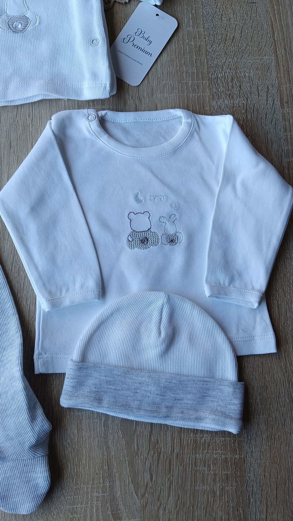 Miniatura: Conjunto Lucca Blanco/Gris 