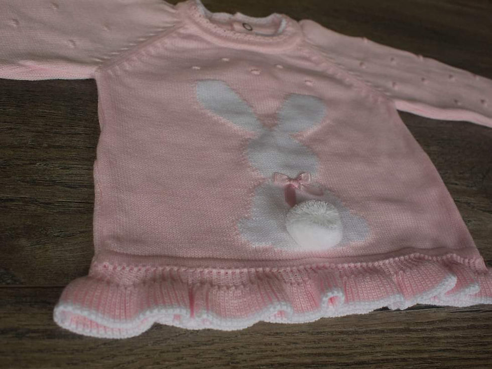 Miniatura: Conjunto dulce conejita rosado y blanco