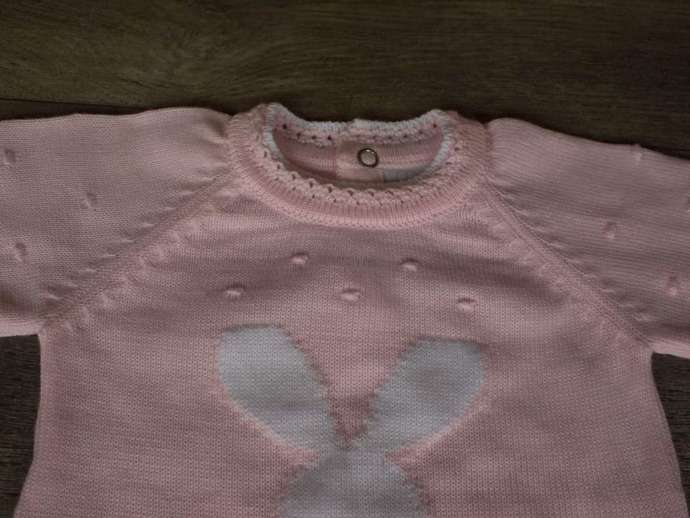 Miniatura: Conjunto dulce conejita rosado y blanco