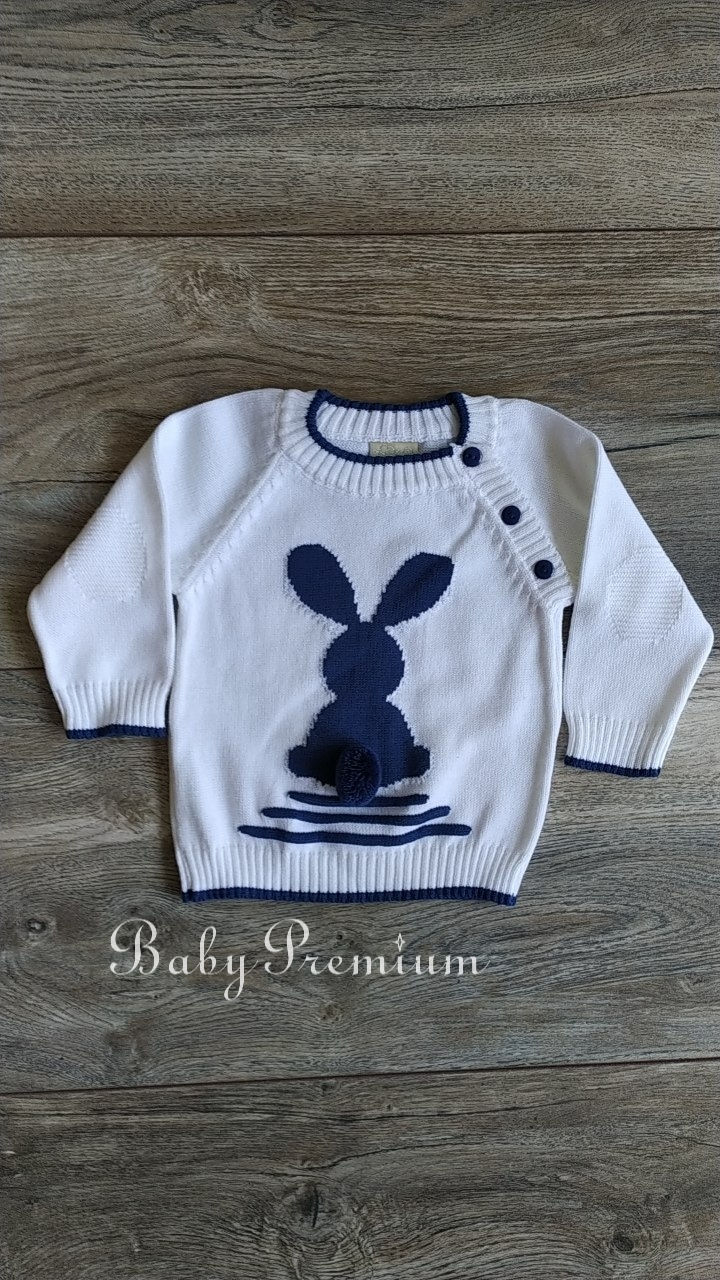 Miniatura: Conjunto dulce conejito blanco y azul 