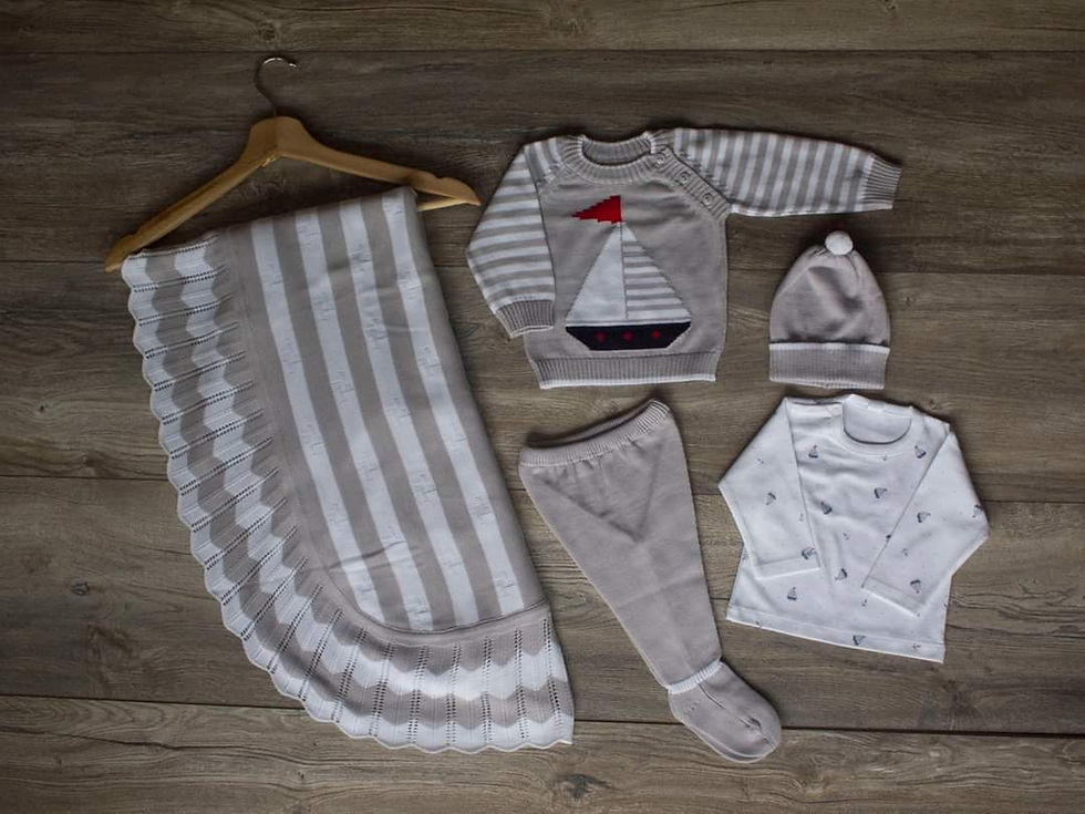 Miniatura: Cobija raya gris y blanco 