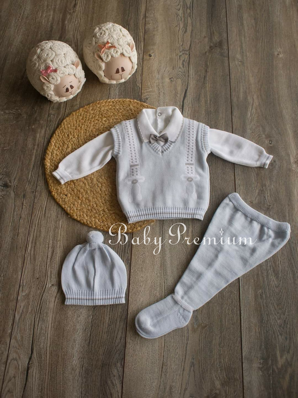 Miniatura: Conjunto Ignacio celeste y gris 