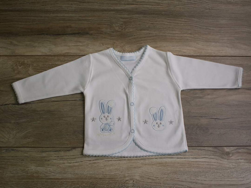 Miniatura: Ajuar Bunny blanco y celeste