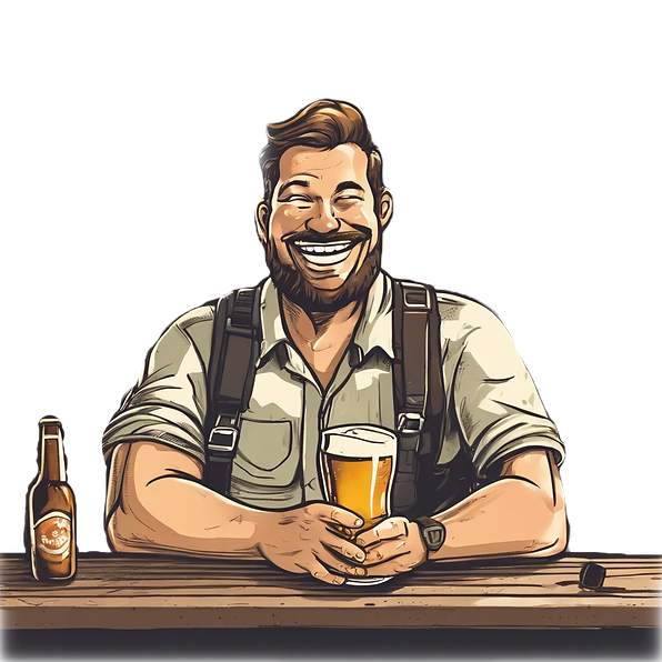 happy subcontractor drinking beers_edite