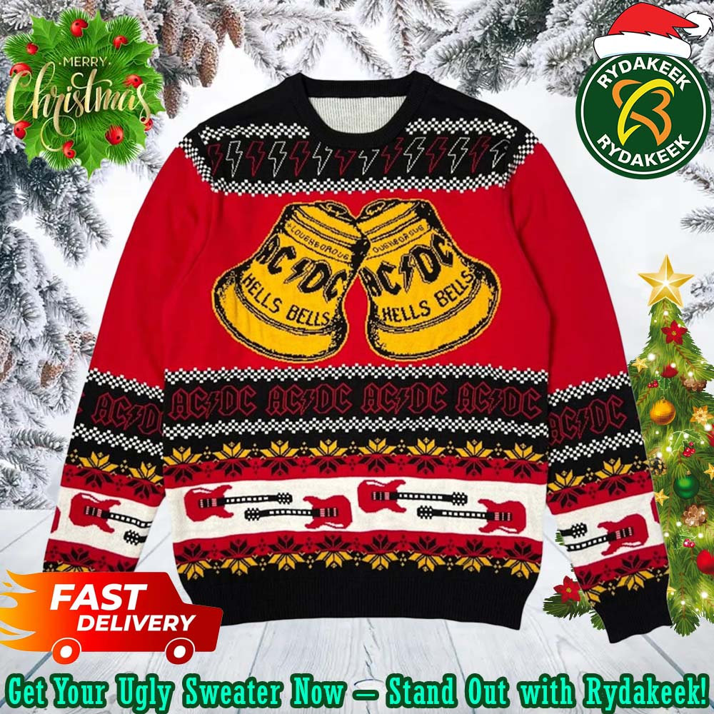 ACDC Band Christmas Gifts Xmas for Family and Friends Ugly Sweater ...