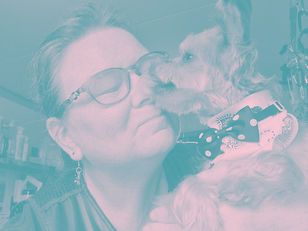 Kelly and happy pup