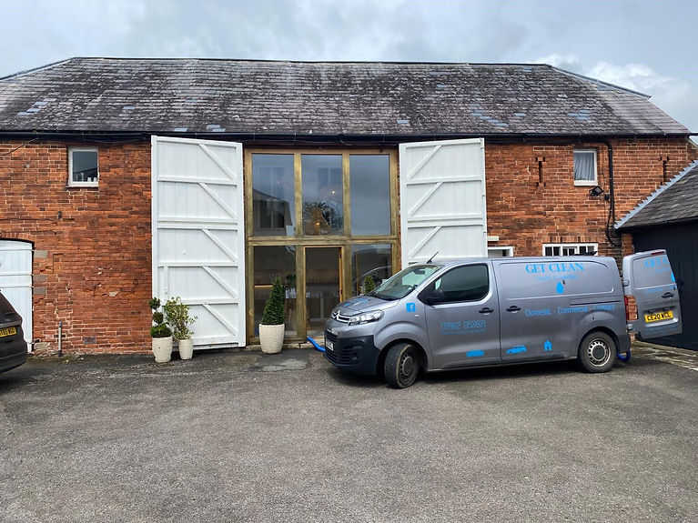 get clean carpets van outside large home