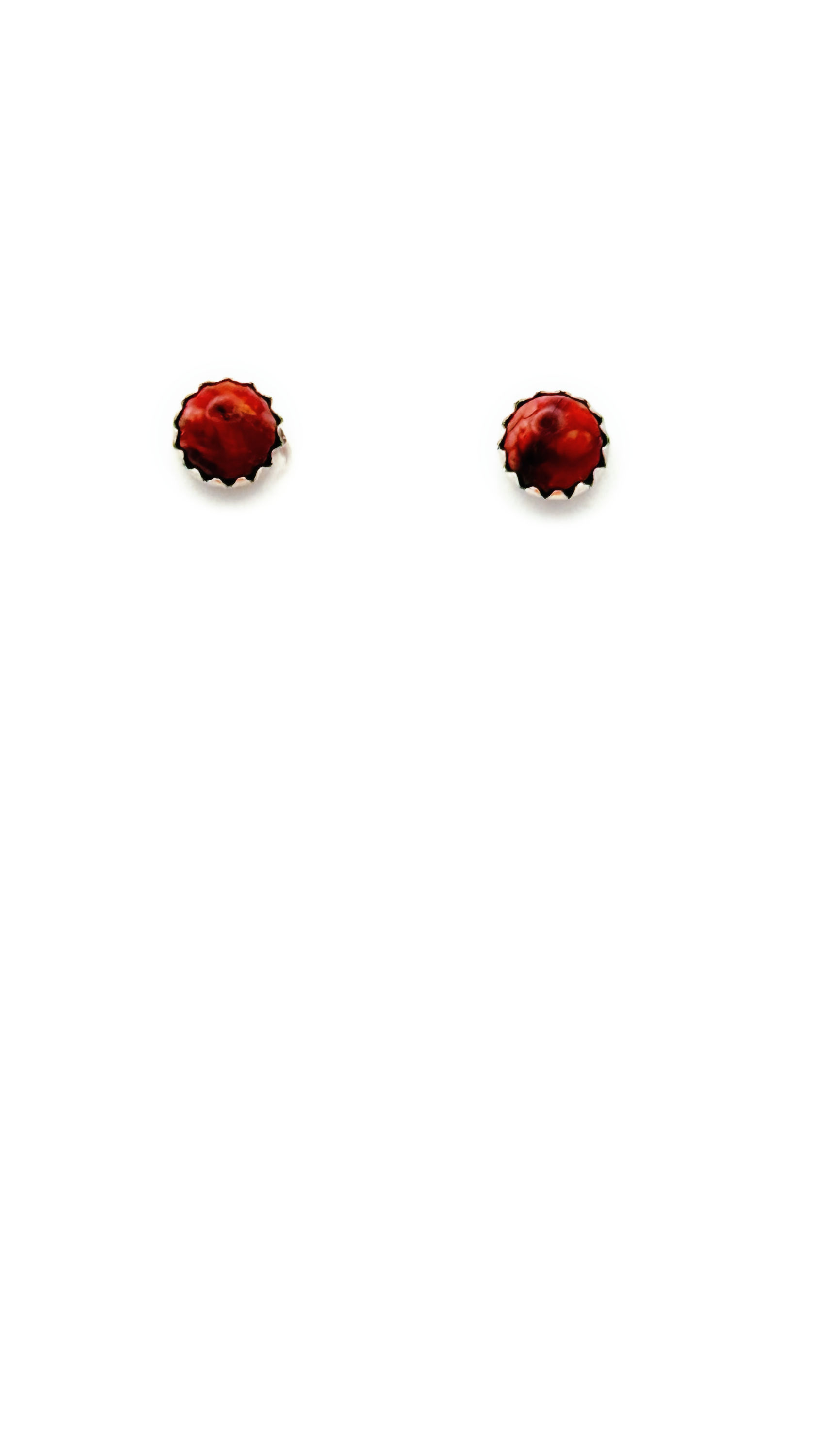 Sterling Silver Bezel-Set Stud Earrings