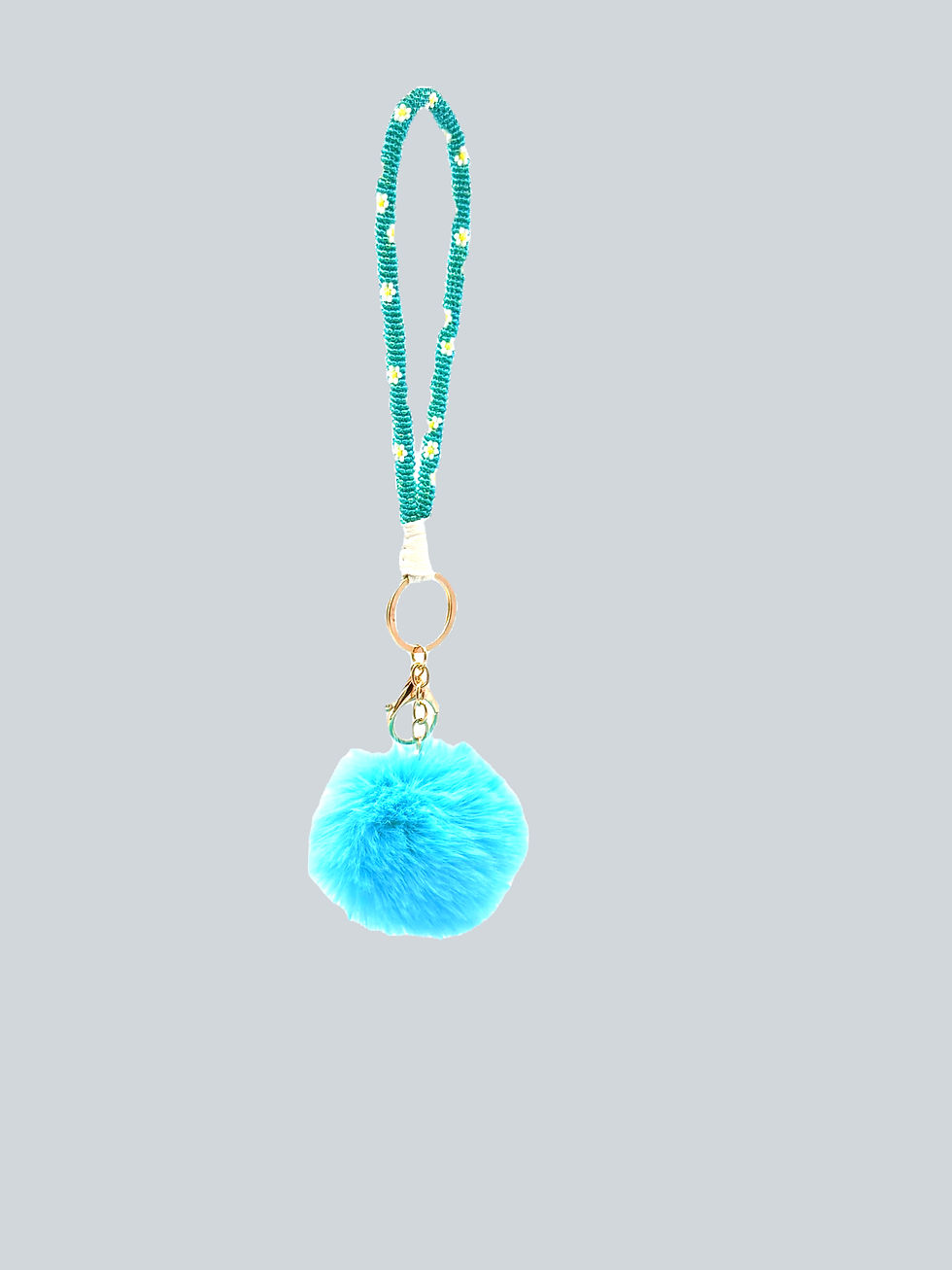 Thumbnail: Beaded Flower Wristlet Keychain