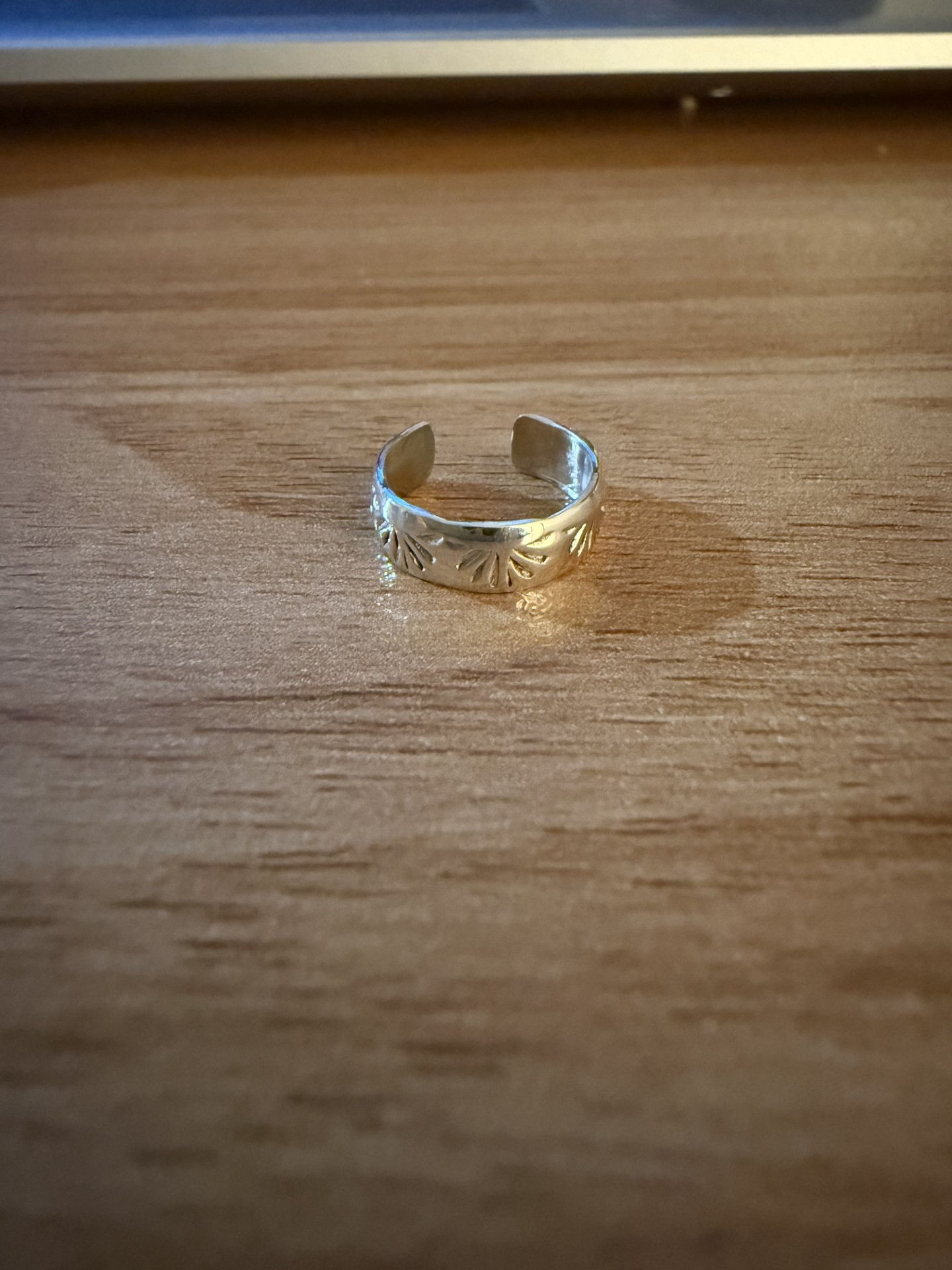 Sterling Silver Stamped Ear Cuff
