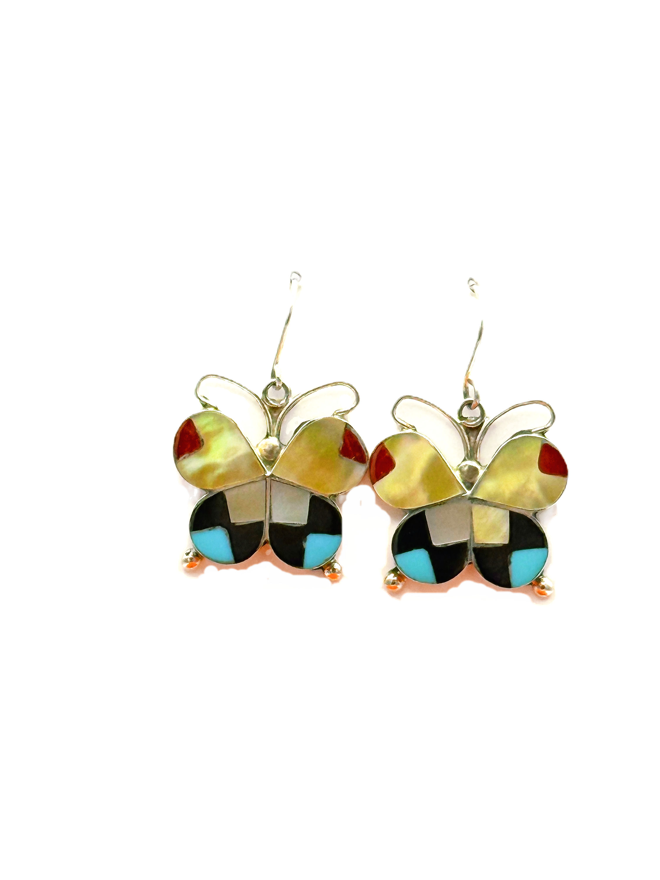 Zuni Inlay Butterfly Earrings