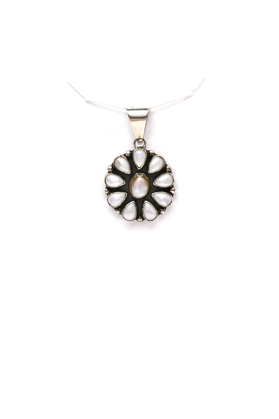 Thumbnail: Sterling Silver Floral Cluster Pendant