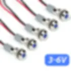Thumbnail: VaneAims 5PCS LED Metal Indicator 6mm Waterproof Small Flat Led Panel Mount