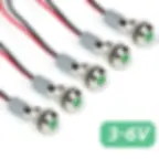 Thumbnail: VaneAims 5PCS LED Metal Indicator 6mm Waterproof Small Flat Led Panel Mount