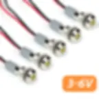 Thumbnail: VaneAims 5PCS LED Metal Indicator 6mm Waterproof Small Flat Led Panel Mount