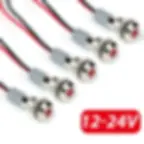 Thumbnail: VaneAims 5PCS LED Metal Indicator 6mm Waterproof Small Flat Led Panel Mount