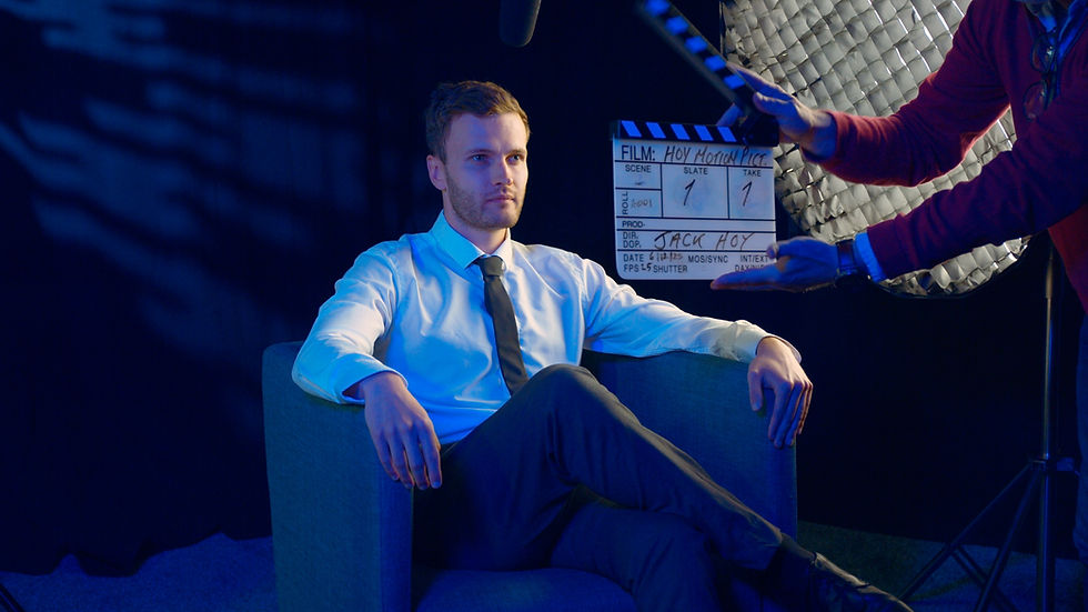 Portrait of Jack Hoy on film set