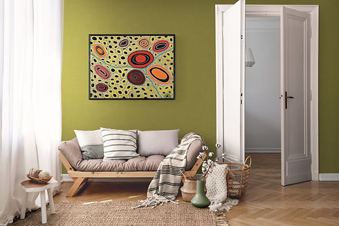 Art abstrait de paysage Dot Art aborigène par Françoise Suzanne