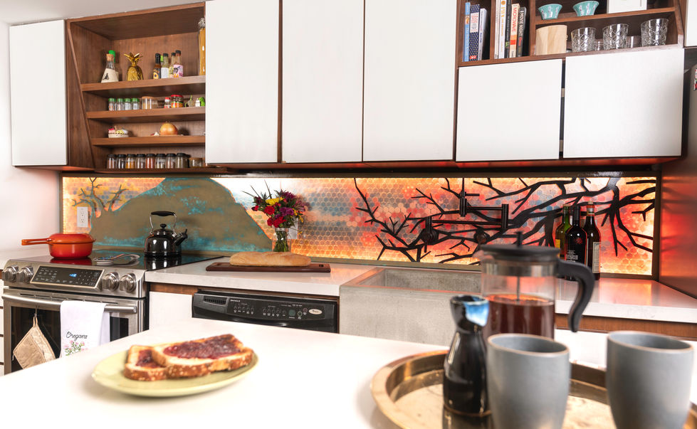 Cherry Blossom Backsplash