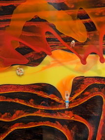Red Oragne Epoxy Resin lava