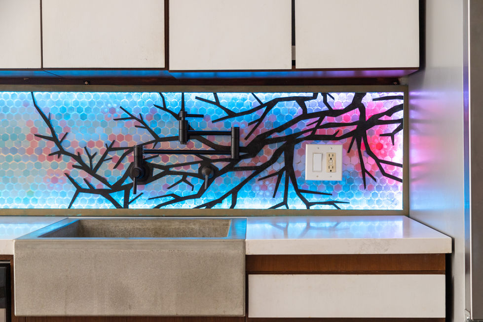 Cherry Blossom Backsplash